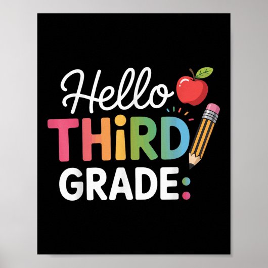 Hello Third Gradeチーム3年生新学期Te ポスター (正面)