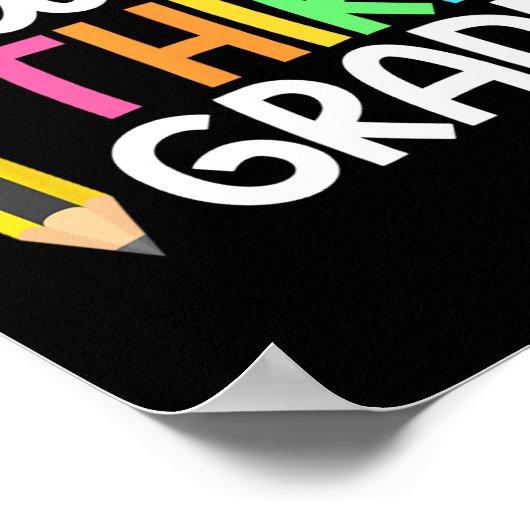 Hello Third Gradeチーム3年生新学期Te ポスター (角)