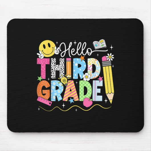 Hello Third Gradeチーム3年生新学期Te マウスパッド (正面)
