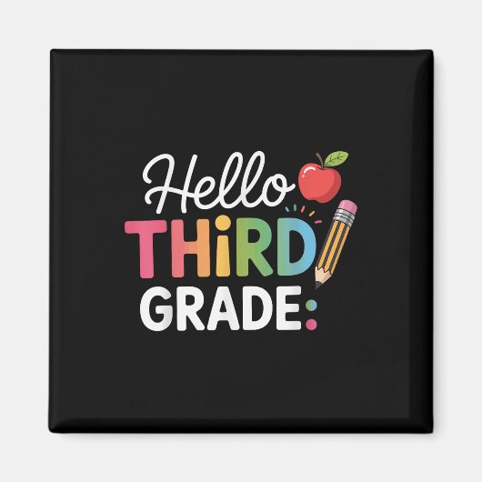 Hello Third Gradeチーム3年生新学期Te マグネット (正面)