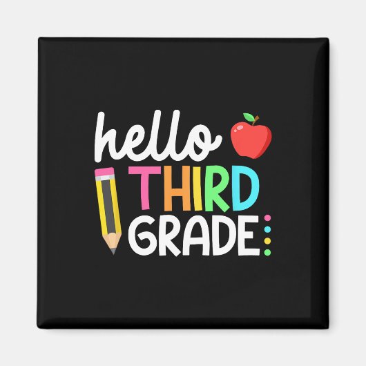 Hello Third Gradeチーム3年生新学期Te マグネット (正面)