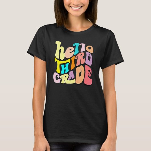 Hello Third Gradeチーム3年生新学期Te Tシャツ (正面)