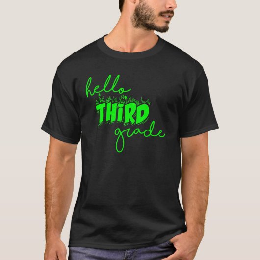 Hello Third Gradeチーム3年生新学期Te Tシャツ (正面)