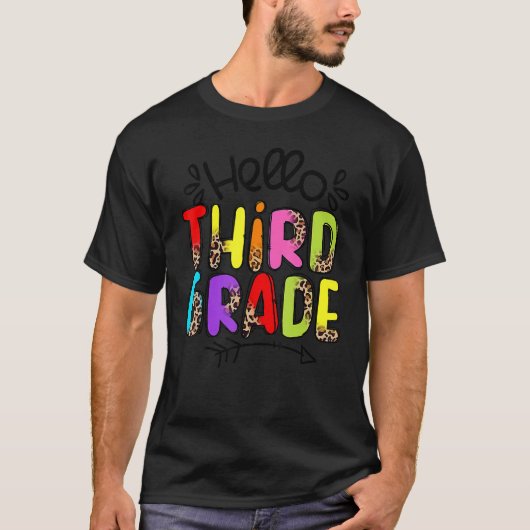 Hello Third Gradeチーム3年生新学期Te Tシャツ (正面)