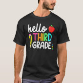 Hello Third Gradeチーム3年生新学期Te Tシャツ (正面)