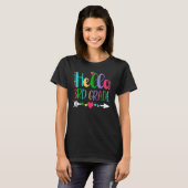 Hello Third Gradeチーム3年生新学期Te Tシャツ (正面フル)