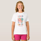 Hello Third Grade新学期キッズ Tシャツ (正面フル)