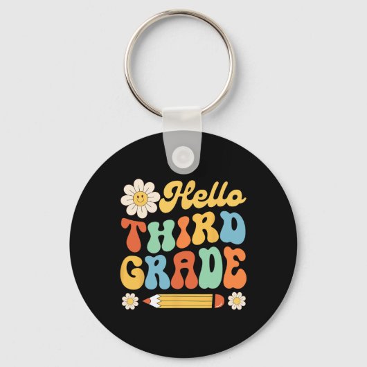 Hello Third Grade新学期先生Kids キーホルダー (正面)