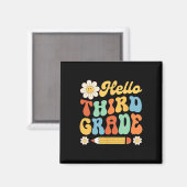 Hello Third Grade新学期先生Kids マグネット (正面/裏面)