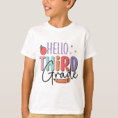 Hello Third Grade新学期 Tシャツ (正面)