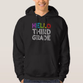 Hello Third Grade 3年生新学期 パーカ (正面)