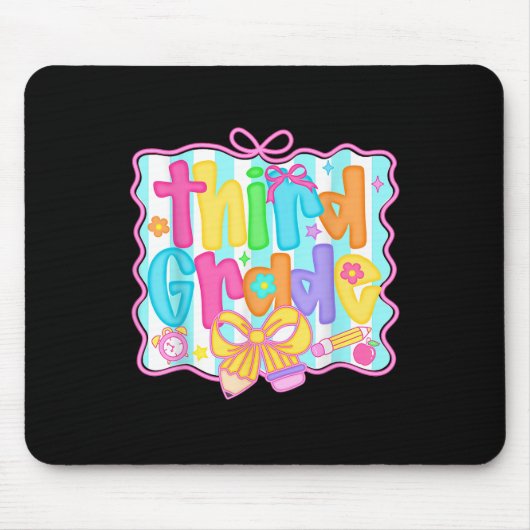 Hello Third Grade 3Gradeチーム新学期Te マウスパッド (正面)