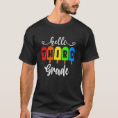 Hello Third Grade Cute Back To School First Day Of Tシャツ (正面)
