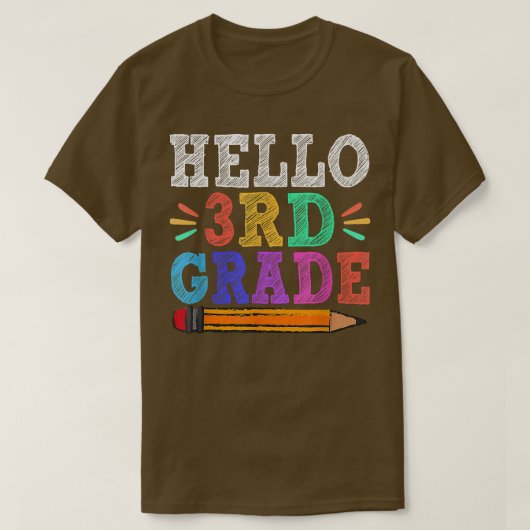 Hello Third Grade Team 3年生新学期Cu Tシャツ (デザイン正面)