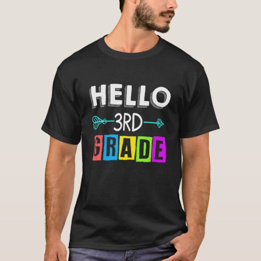 Hello Third Grade Team 3Rd Grade新学期Te Tシャツ (正面)