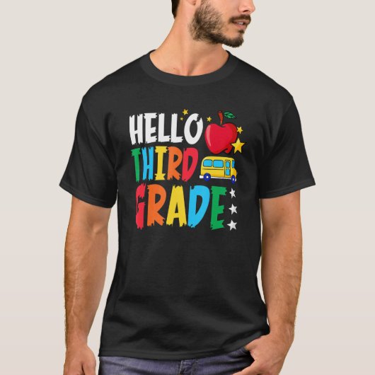 Hello Third Grade Team 3rd Grade Back To School Te Tシャツ (正面)