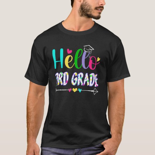 Hello Third Grade Team 3rd Grade Back To School Te Tシャツ (正面)