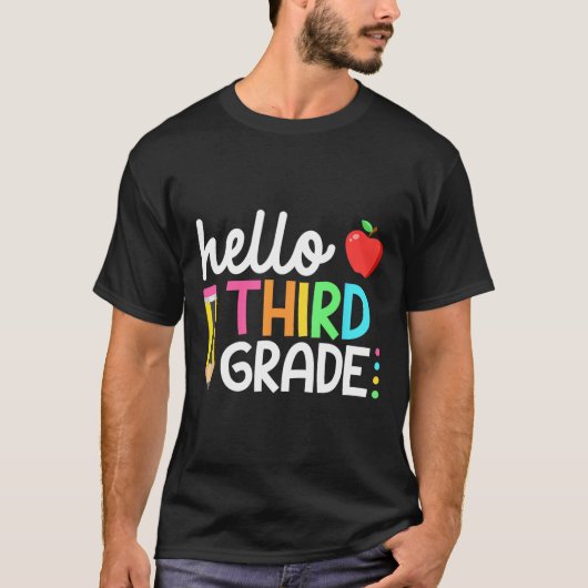 Hello Third Grade Team 3rd Grade Byck To School Te Tシャツ (正面)