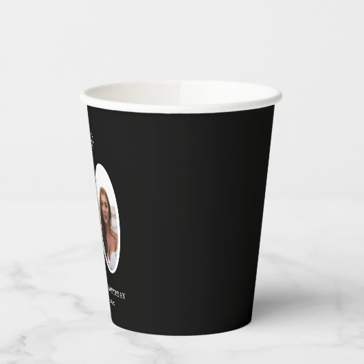 Hello Thirtyモノクロ写真30th Birthday 紙コップ (左)