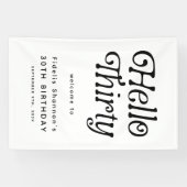 Hello Thirtyレトロ30th Birthday Welcome 横断幕 (横)