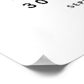 Hello Thirtyレトロ30th Birthday Welcome Sign ポスター (角)