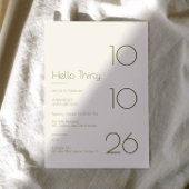 Hello Thirty モダンでシンプルな30歳の誕生日 招待状