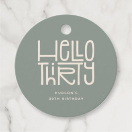 HELLO THIRTY モダンな30歳の誕生日 フェイバータグ