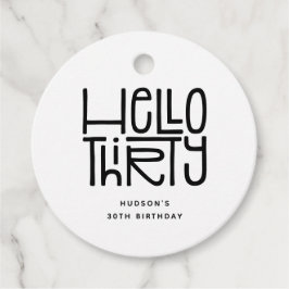 HELLO THIRTY モダンな30歳の誕生日 フェイバータグ