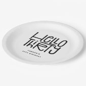HELLO THIRTY モダンな30歳の誕生日 ペーパープレート (アングル)