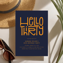 HELLO THIRTY モダンな30歳の誕生日