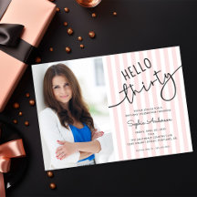 Hello Thirty モダンスクリプト 写真 30歳の誕生日
