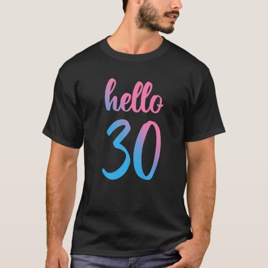 Hello Thirty 30th Birthdayパーティー30日H Tシャツ (正面)