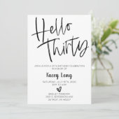 Hello Thirty 30th Birthday招待状 招待状 (スタンド正面)