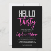 Hello Thirty 30th Birthday招待状 招待状 (正面)