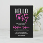 Hello Thirty 30th Birthday招待状 招待状 (スタンド正面)