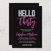 Hello Thirty 30th Birthday招待状 招待状 (正面/裏面)