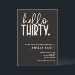 Hello Thirty 30th Birthday モダン Black ミニマル 招待状<br><div class="desc">こ祝ことハロー30歳の誕生日の招待で30歳にモダンなるスタイリッシュマイルストーン。暖かい黒い背景は完全にアイボリー文字と小さなハート詳細を補完し、デザインにロマンスのtouchを追加。おもしろいと気のあるそぶりをした文字は、今後のお祝いに対する興奮感を伝える。このコンテンポラリー招待ミニマルは、節目の誕生日パしゃれているーティーに最適なbohoを持っている。便利なデジタルダウンロードとして利用でき、この招待は特別な日に魅力のtouchを追加することを探している人のための必需品である。</div>