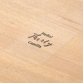 Hello thirty birthday name simple minimal elegant  アクリル招待状 (レイダウン)