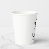 Hello Thirty Black and White Photo 30th Birthday  紙コップ (右)