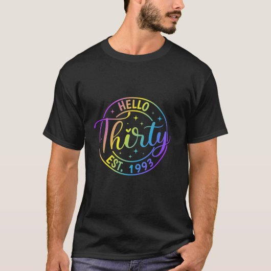 Hello Thirty Est 1993 30歳30歳P Tシャツ (正面)