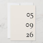 Hello Thirty Minimal Modern 30th Birthday 招待状 (裏面)