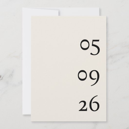 Hello Thirty Minimal Modern 30th Birthday 招待状 (裏面)