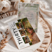 Hello THIRTY' Modern Photo Collage 30th Birthday 招待状