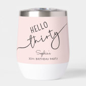 Hello Thirty Modern Script 30th Birthday (正面)