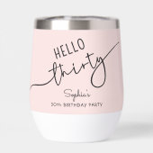 Hello Thirty Modern Script 30th Birthday (背面)