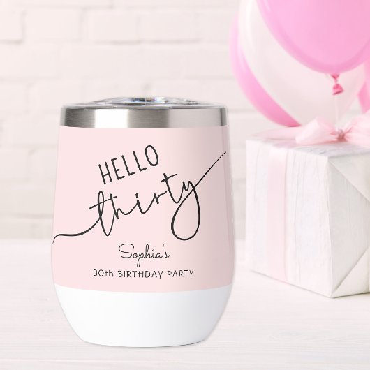 Hello Thirty Modern Script 30th Birthday