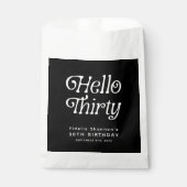 Hello Thirty Retro 30th Birthday フェイバーバッグ (正面)