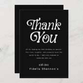 Hello Thirty Retro 30th Birthday Party サンキューカード (正面/裏面)