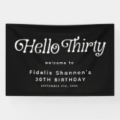 Hello Thirty Retro 30th Birthday Welcome 横断幕 (横)