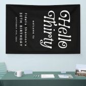 Hello Thirty Retro 30th Birthday Welcome 横断幕 (トレードショー)